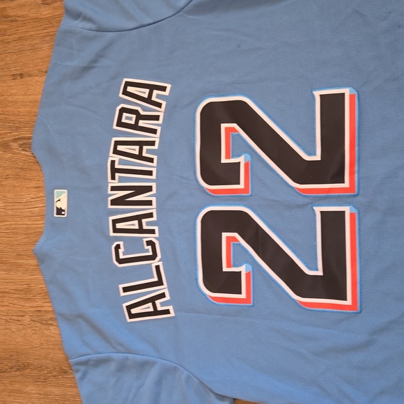 Sandy Alcantara Miami Marlins Mens L Large Stitched New - Picture 13 of 13